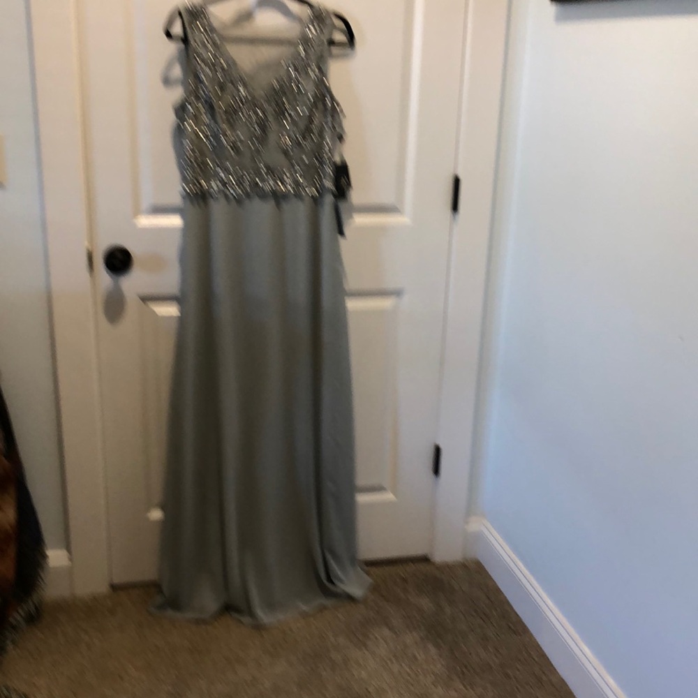 Elegant Gray Evening Gown